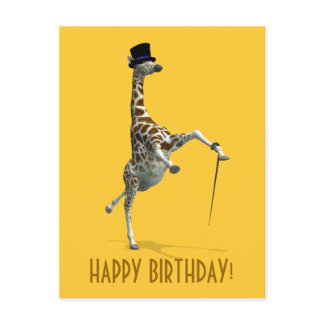 Tap Dancing Giraffe Postcard