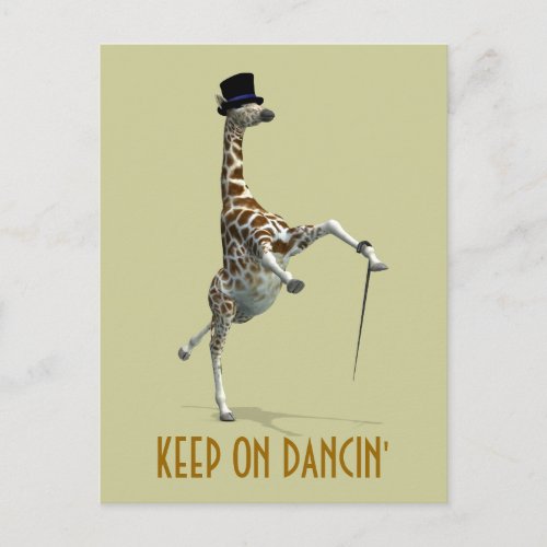 Tap Dancing Giraffe Postcard
