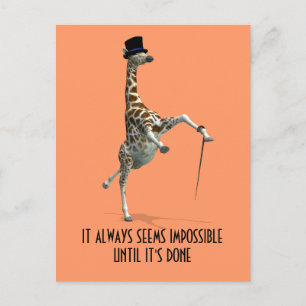 Tap Dancing Giraffe Postcard