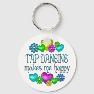 Tap Dancing Happiness Keychain