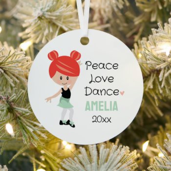 Tap Dancing Ornament Redhead by cutecustomgifts at Zazzle