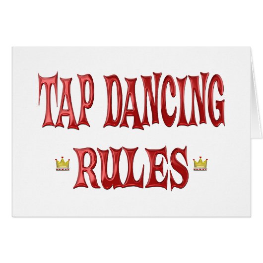 Tap Dancing Rules Cards (Front Horizontal)