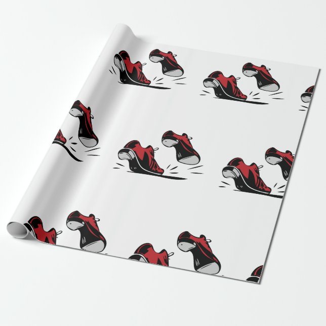 Tap Dancing Shoes Wrapping Paper (Unrolled)