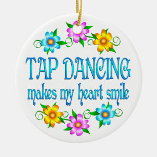 Tap Dancing Smiles Ceramic Ornament