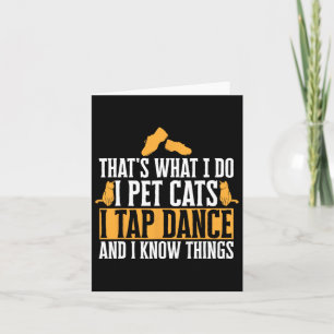 Tap Dancing Teacher Cats Tap Dancer Tap Dance  Card