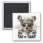 Tap Or Snap Mma Skull Gear Magnet at Zazzle