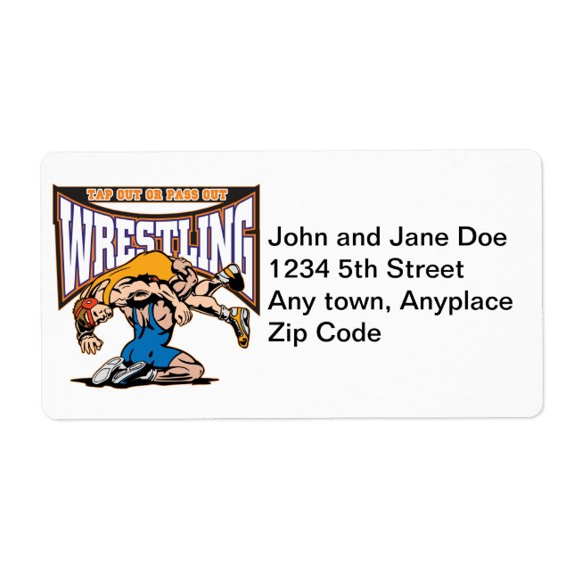 Tap Out Wrestlers Label (Front)