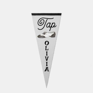 Tap Shoe Dance Class Dancer Tapdance Recital Pennant Flag