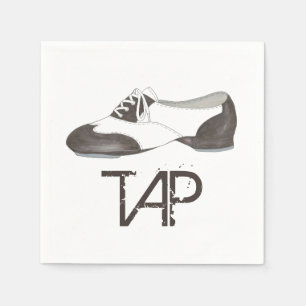 Tap Shoe Print Dance Teacher Dancer Tapdance Decor Paper Napkins