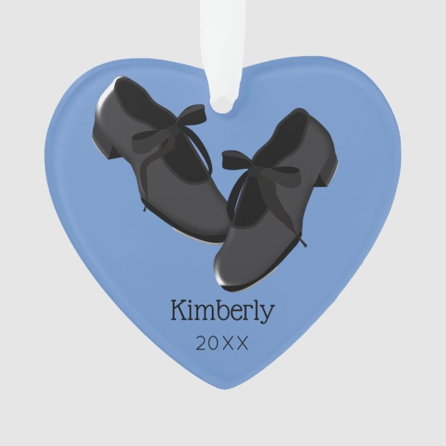 Tap Shoes Personalized Ornament (Front)