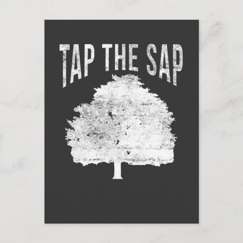 Tap The Sap for Maple Syrup Tree Maple Sugaring Postcard