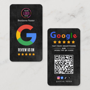 Tap to Review Google Review QR Code Google Ratings Business Card