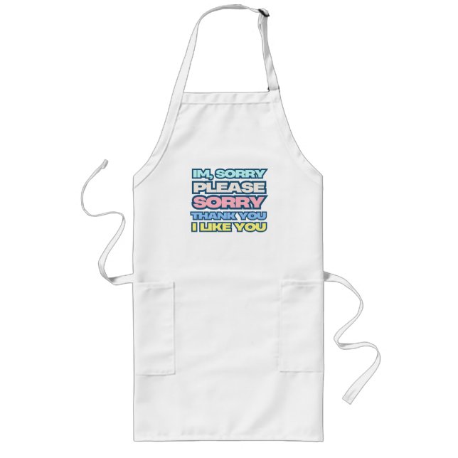 Tap to yourself and live longer self prayer long apron (Front)