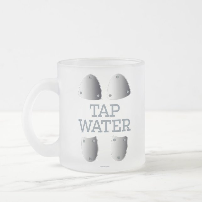 Tap Water Frosted Glass Coffee Mug (Left)