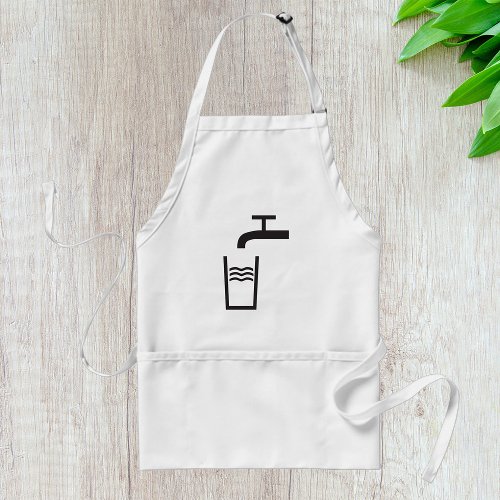 Tap Water Symbol Adult Apron