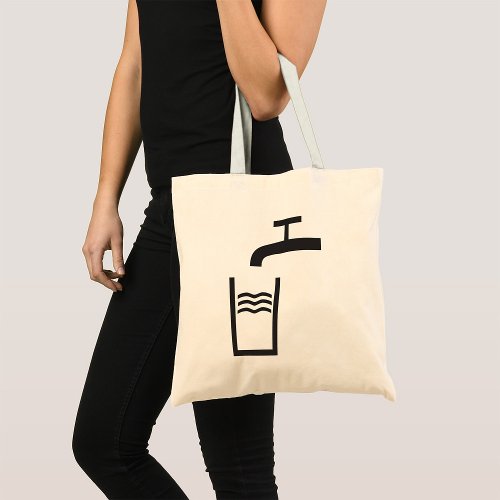 Tap Water Symbol Tote Bag