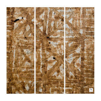 Tapa cloth designed wall art