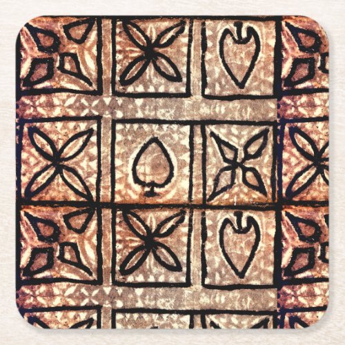 Tapa Square Paper Coaster