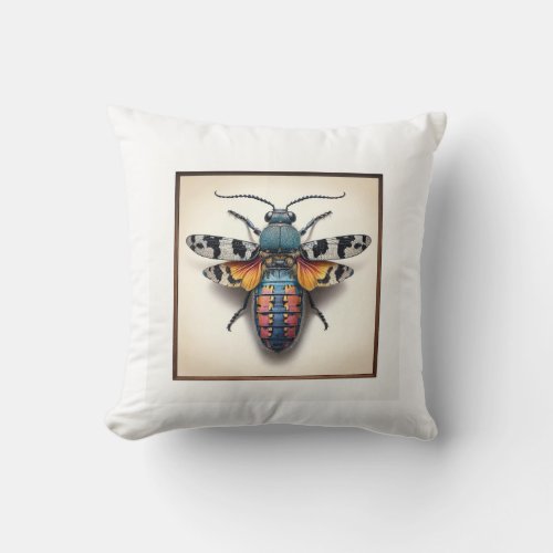 Tapaculo overo IREF1122 _ Watercolor Throw Pillow