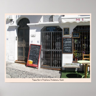 Tapas Bar in Frigiliana / Andalusia, Spain Poster