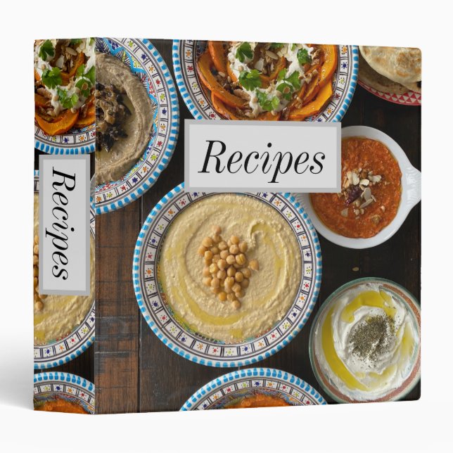 Tapas Food Recipe Binder Folder (Front/Spine)