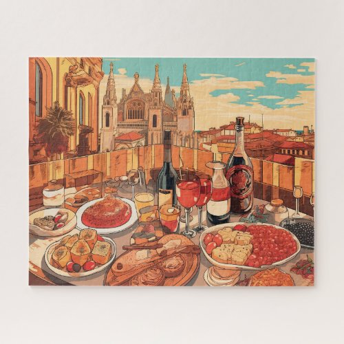 Tapas In Barcelona Jigsaw Puzzle