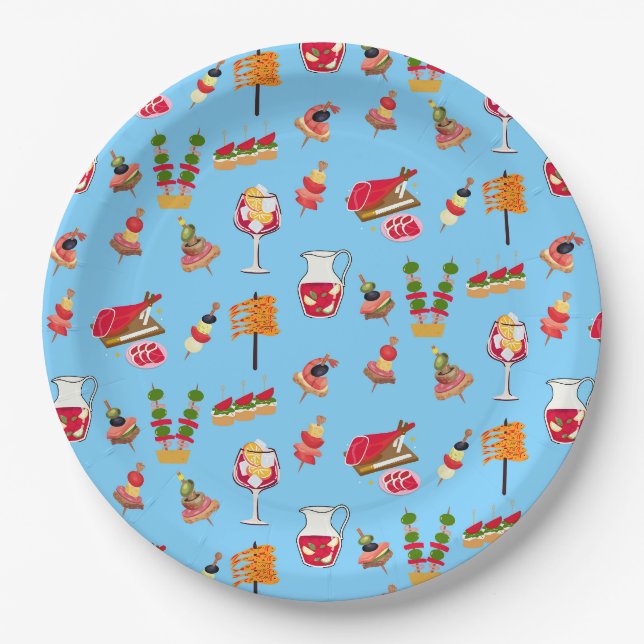 Tapas Party Paper Plates (Front)