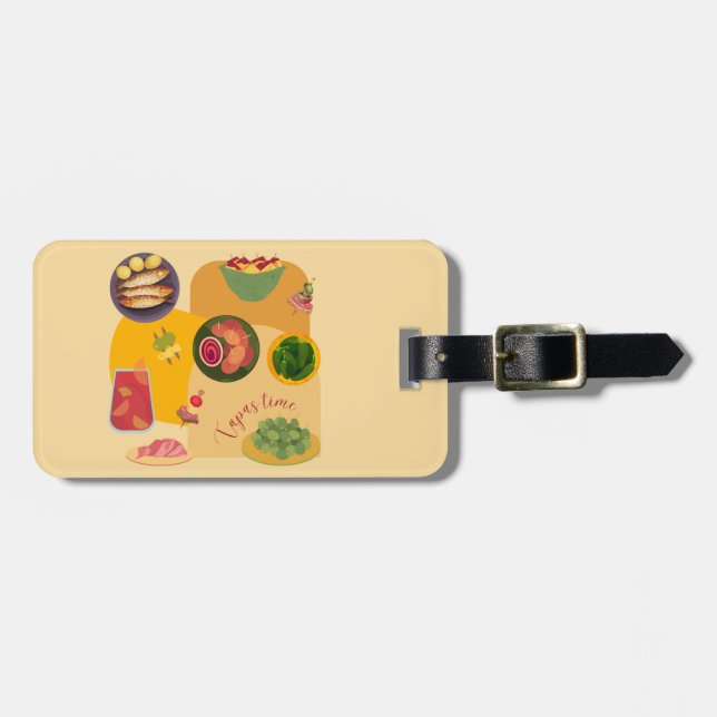 Tapas Time Luggage Tag (Front Horizontal)