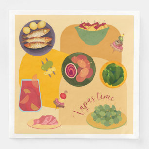 Tapas Time Paper Dinner Napkins