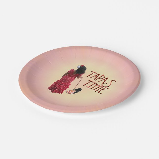 Tapas Time Paper Plates (Angled)