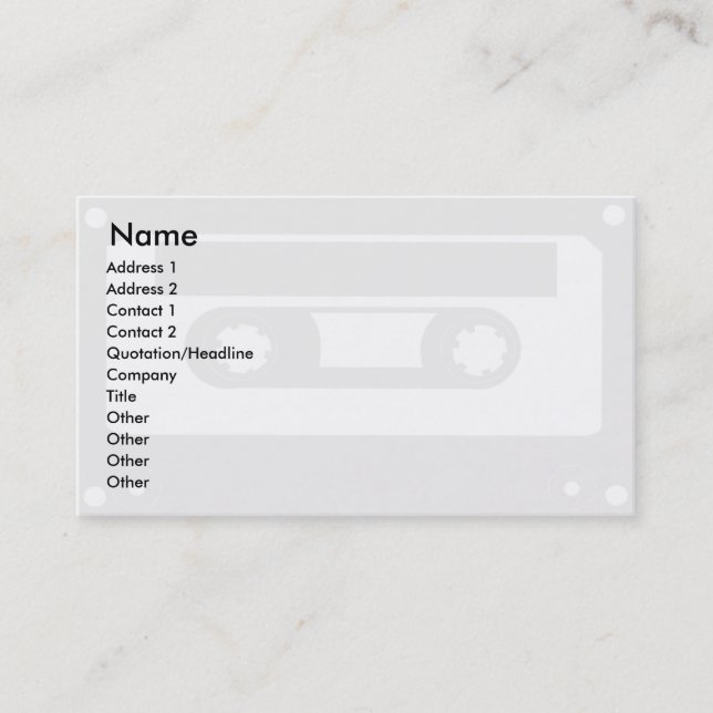 Tape - Business Business Card (Front)