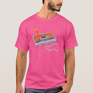 Tape Cassette And A Pencil 70's 80's And 90's Vint T-Shirt