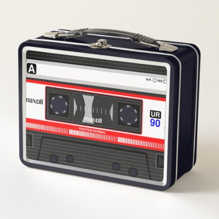 Tape Cassette  Metal Lunch Box