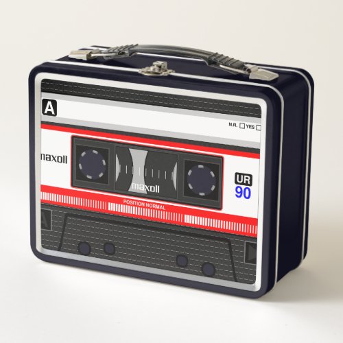 Tape Cassette  Metal Lunch Box