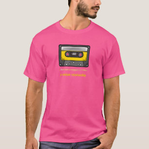 Tape Cassette Pencil 70s 80s 90s Vintage Rewind T-Shirt