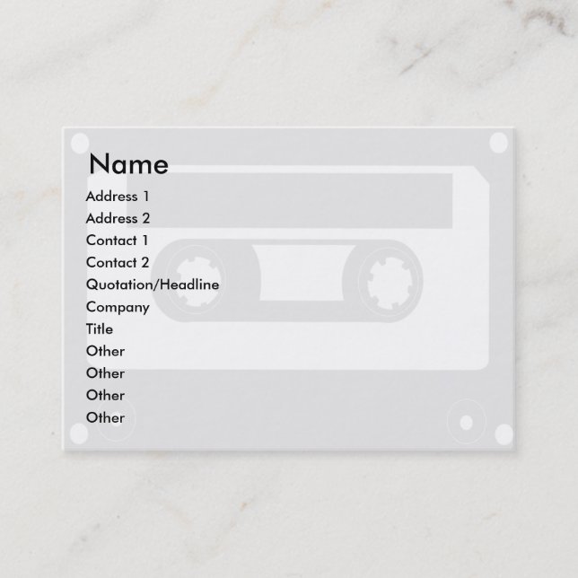 Tape - Chubby Business Card (Front)