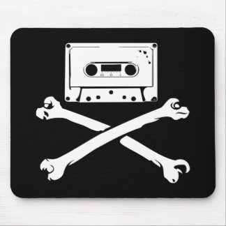 Tape & Crossbones Music Pirate Piracy Home Taping Mouse Pad