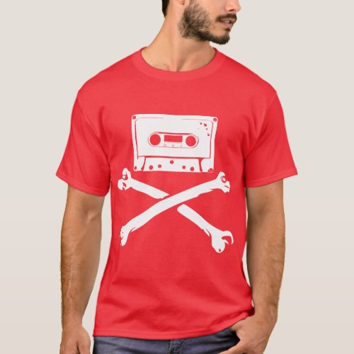 Tape  Crossbones Music Pirate Piracy Home Taping T_Shirt