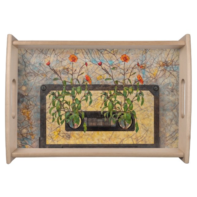 tape,flowers,                                      serving tray (Front)