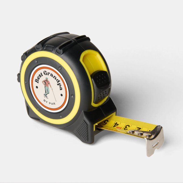 Tape Measure - Best Grandpa By Par - Golfer Yellow (Angle)