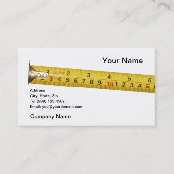 Tape Measure Business Card by sponner at Zazzle