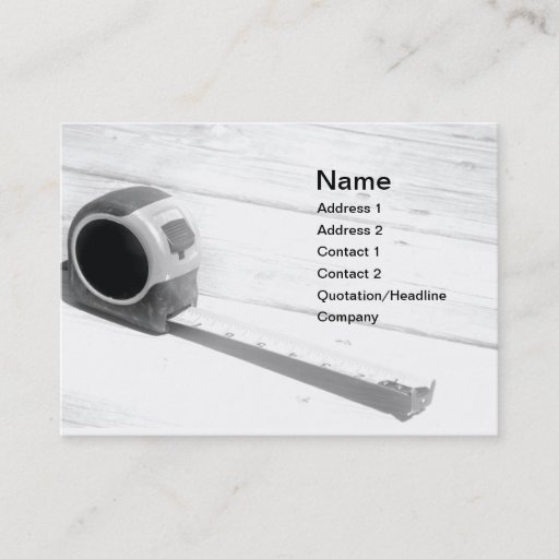 Customizable tape measure business card