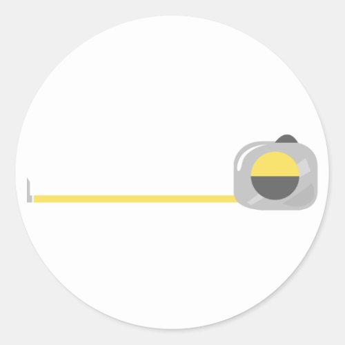 Tape Measure Classic Round Sticker