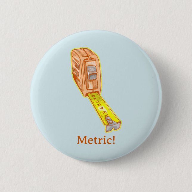Tape measure metric system measuring tape button (Front)