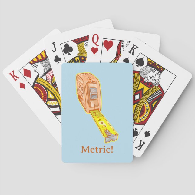 Tape measure metric system measuring tape poker cards (Back)
