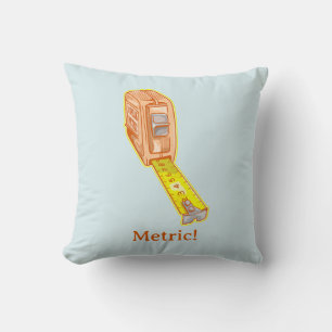 Tape measure metric system measuring tape throw pillow