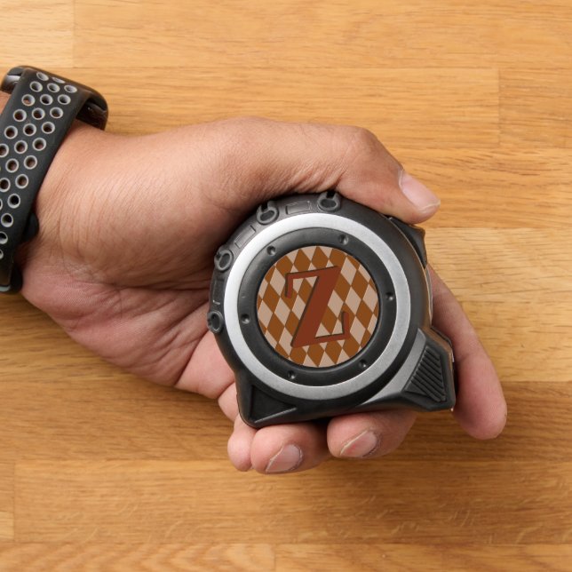 Tape Measure - Monogram on Diamond Shapes (Home)