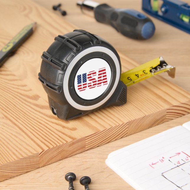 Tape Measure - USA Flag (Woodwork)