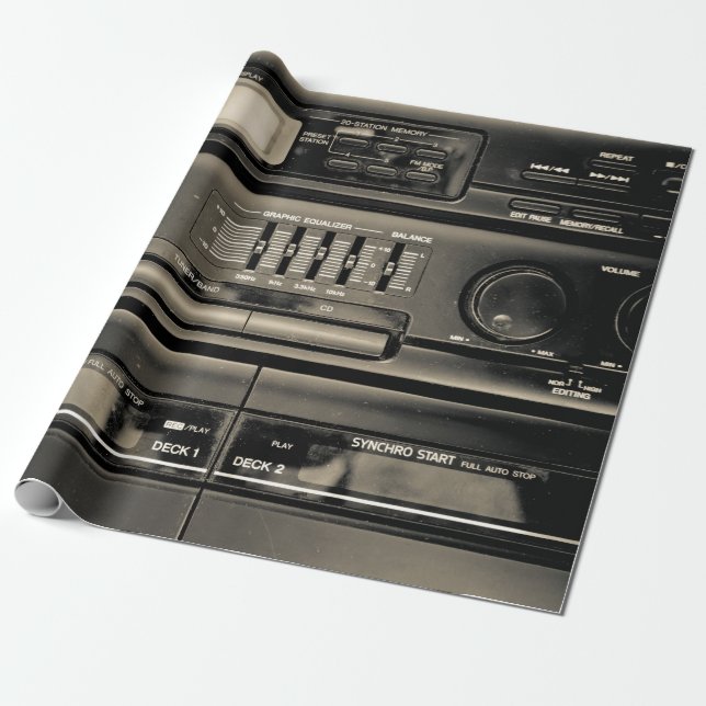 Tape recorder wrapping paper (Unrolled)