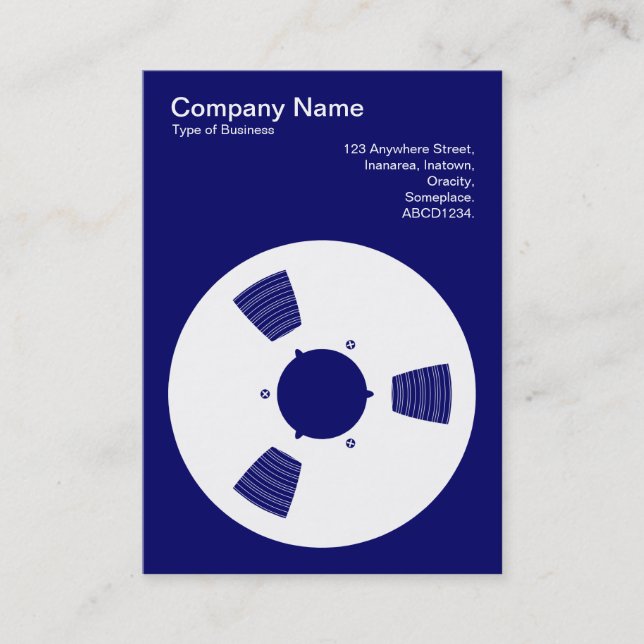 Tape Spool - Deep Navy Business Card (Front)